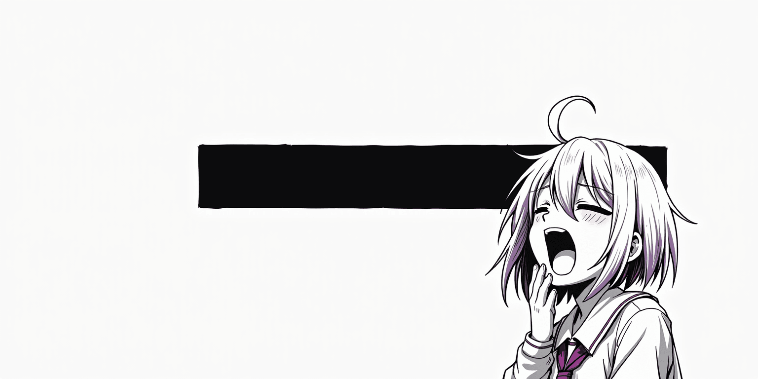 Yawning anime character — nathan sleeps